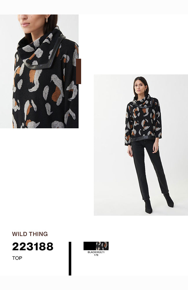 Leatherette Boxy Sweater