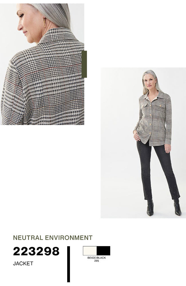 Jacquard Plaid Jacket