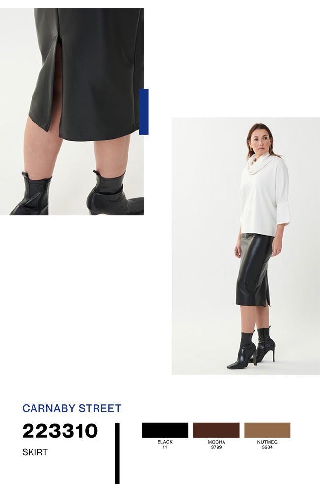 Leatherette Pencil Skirt