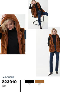 Faux Fur and Leatherette Vest