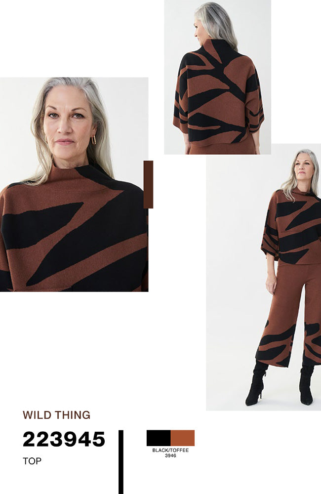 Mock Neck Flae Sleeve Sweater