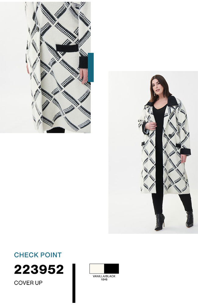 Sweater Jacket Vanilla with Black Details