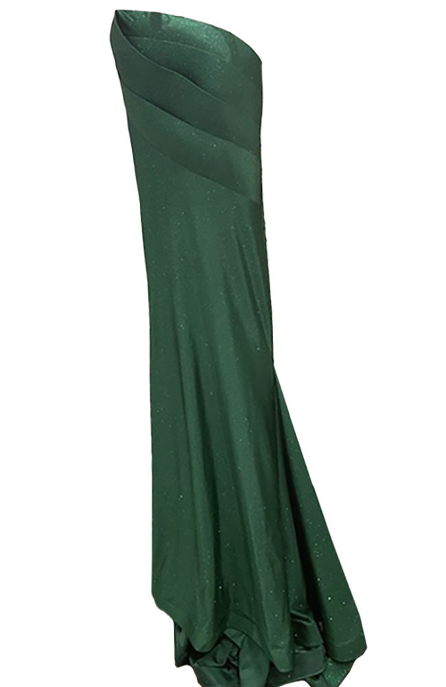 Pleated Asymetric Gown