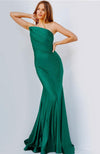 Pleated Asymetric Gown