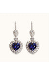 Kate 24 Heart Earring Sapphire Blue