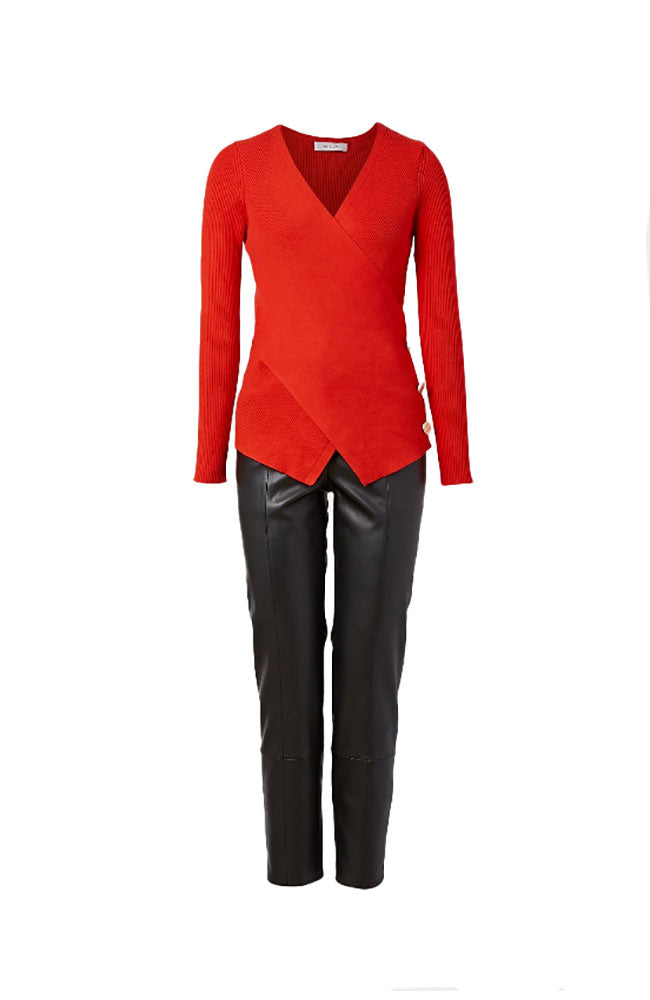 Cross Front LS Sweater