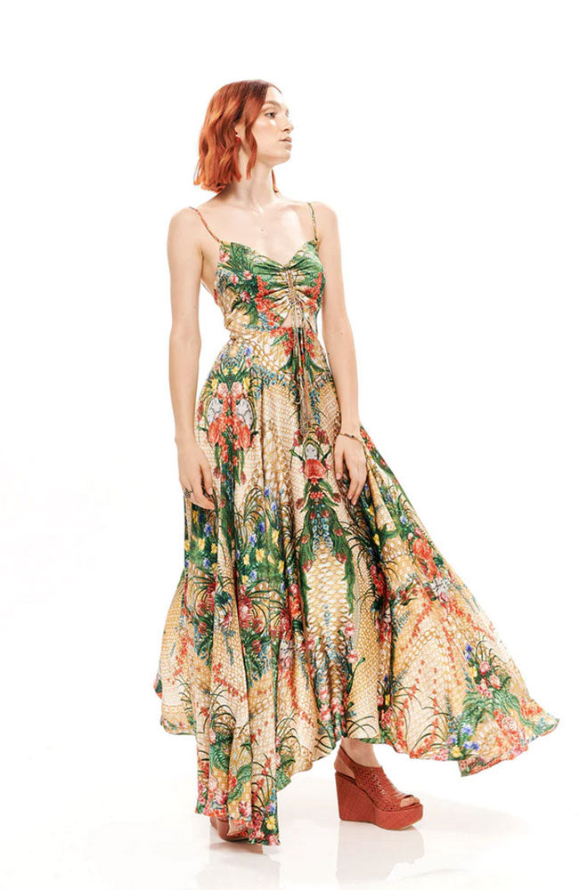 V-Shape Dress with Back Bow