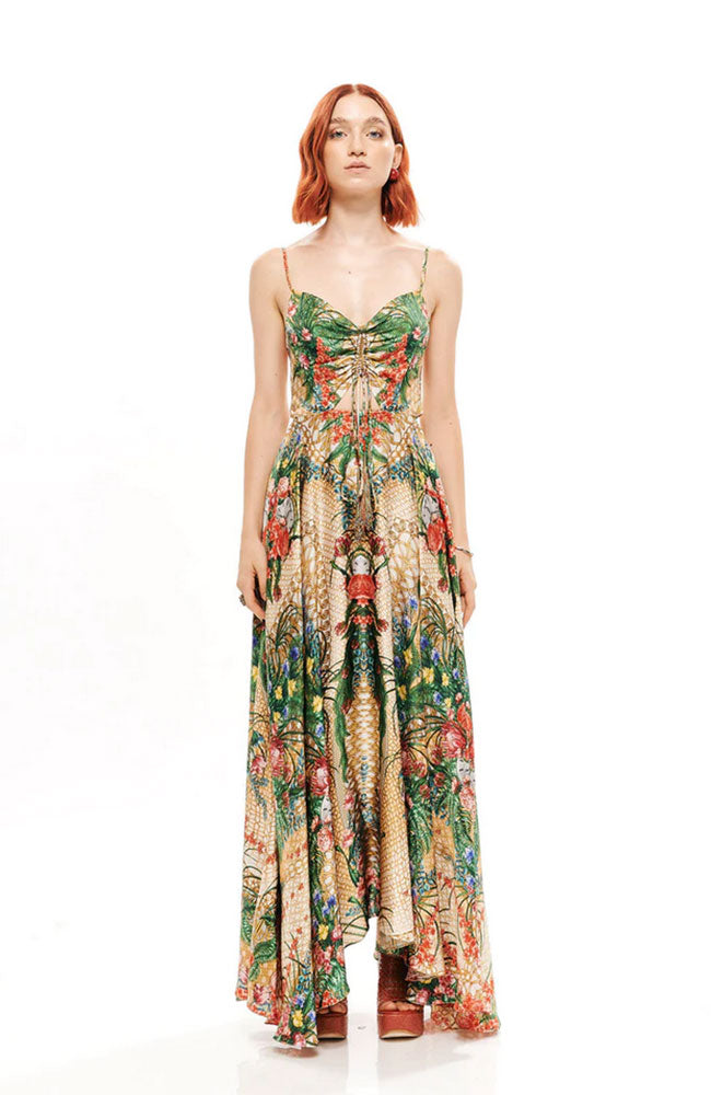 V-Shape Dress with Back Bow