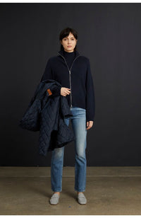 MWAL6RKC04 Stand Collar Cardigan