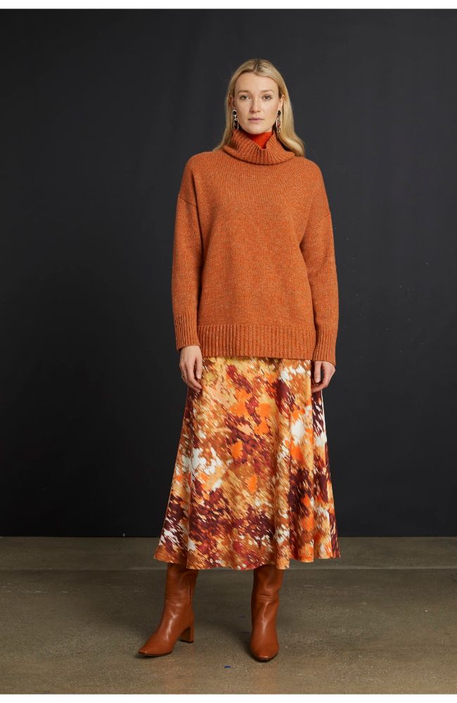 MWAR7VKC04 Mouline Stand Collar Sweater