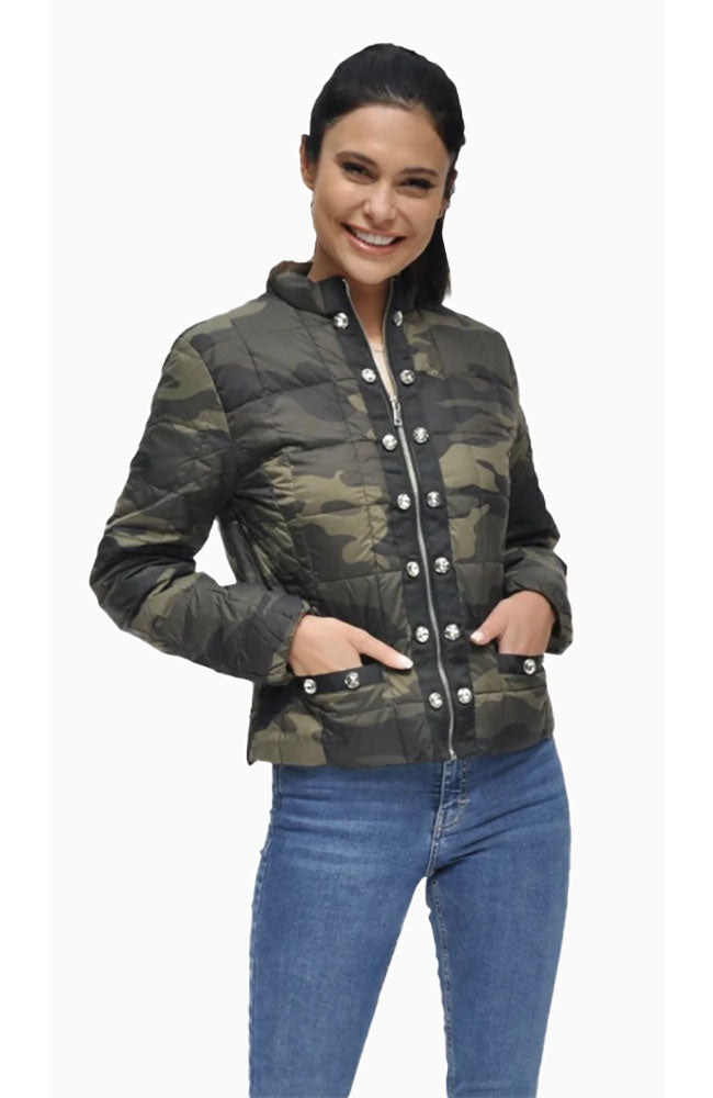 Lia Puffer Jacket with Stones
