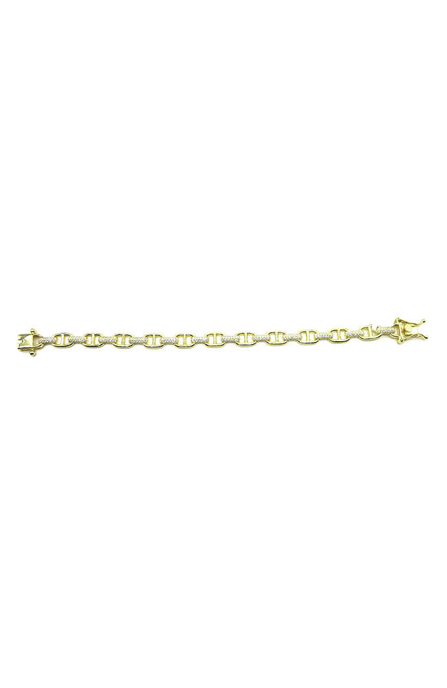 Gold Link Tab Bracelet