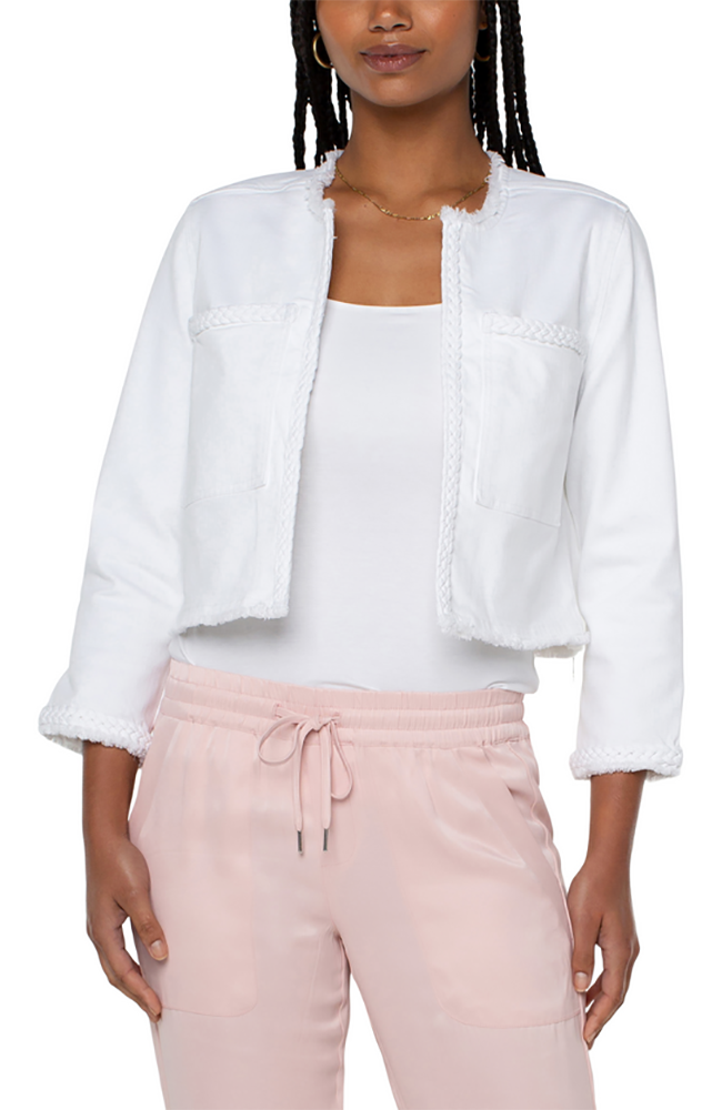 Cropped Jacket with Braid