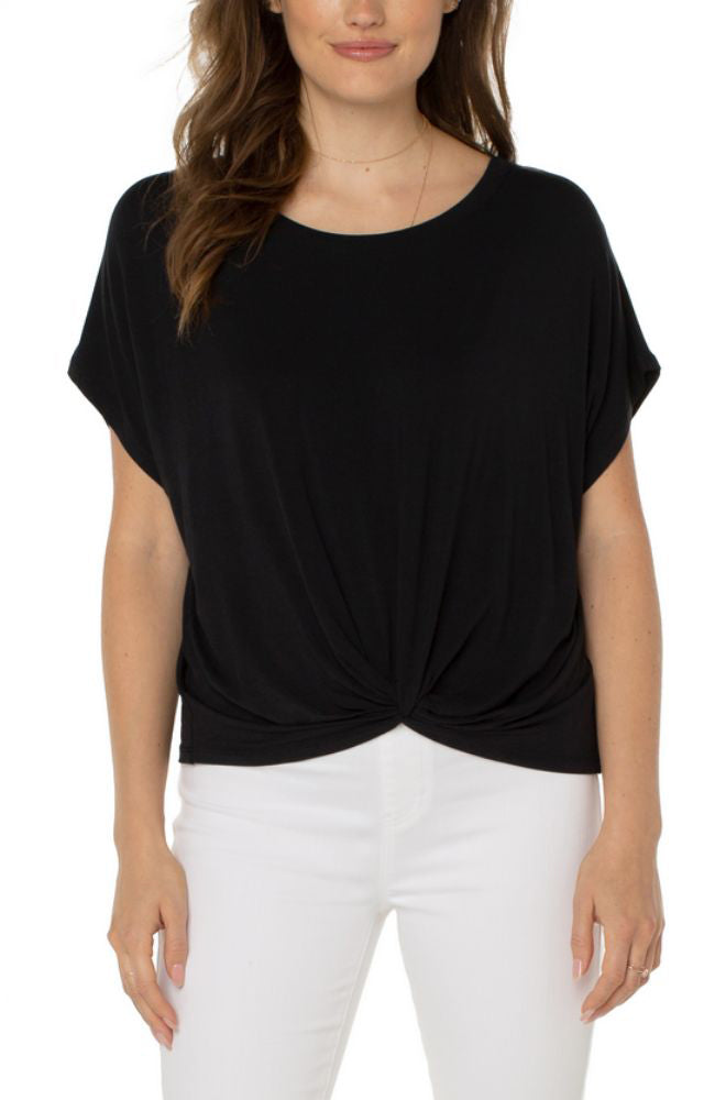 Twist Front Dolman Modal Tee