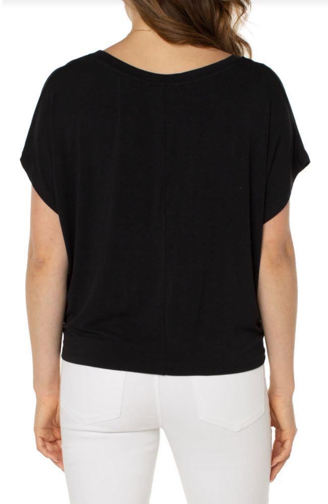Twist Front Dolman Modal Tee