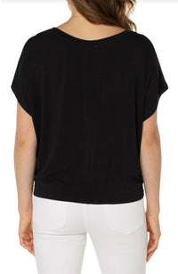 Twist Front Dolman Modal Tee