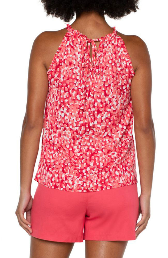 Sleeveless Halter Top Ruffled