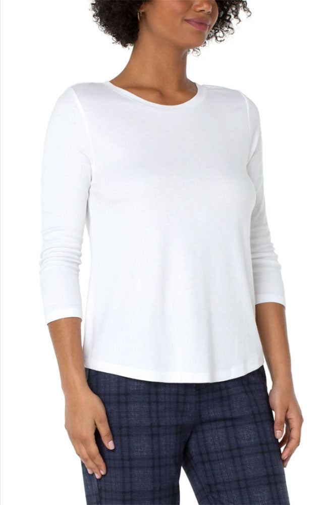 Three Quarter Sleeve Knit Tee Shirt