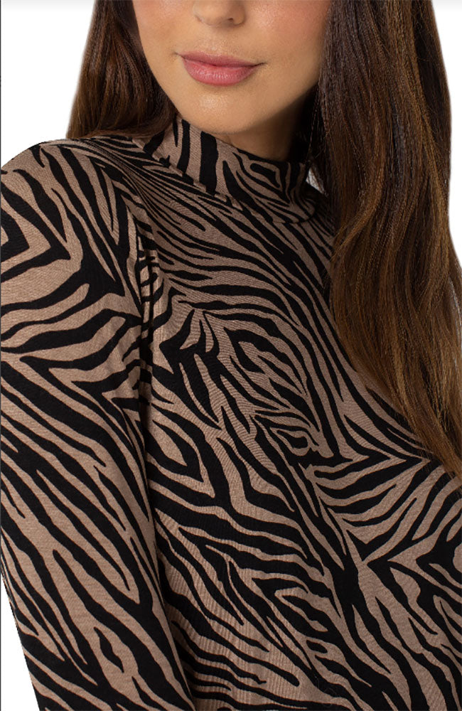 Mock Neck Long Sleeve Tee