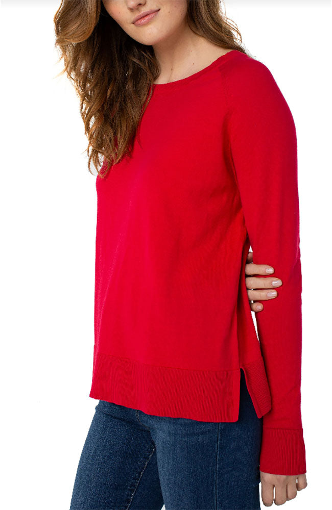Raglan Sweater with Side Slit