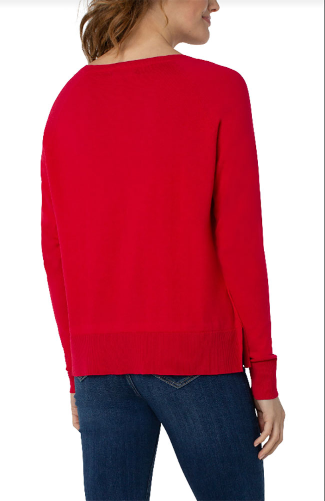 Raglan Sweater with Side Slit