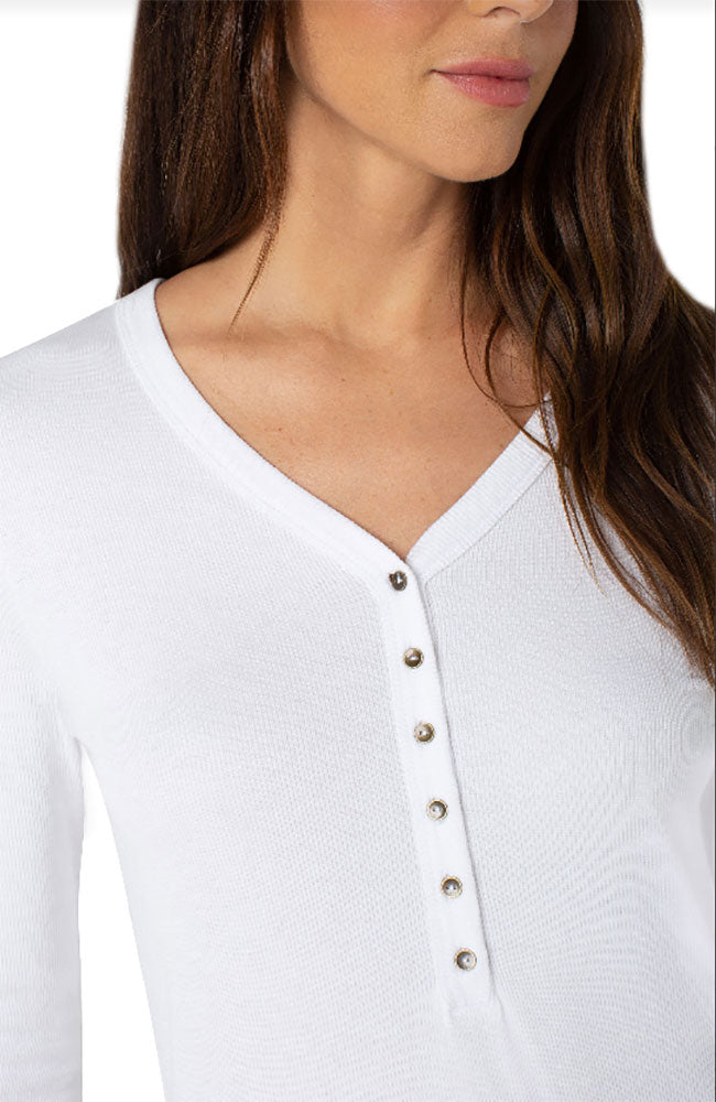 Henley Tee in Cream