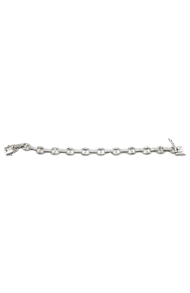 Sil. Link Tab Bracelet