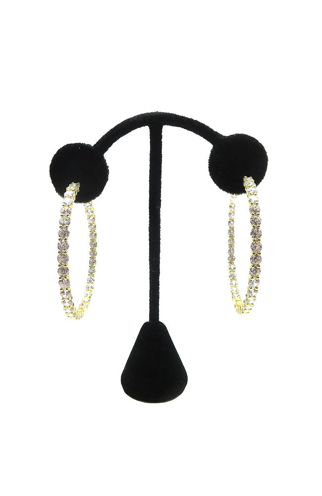 Gold Sparkling Hoops