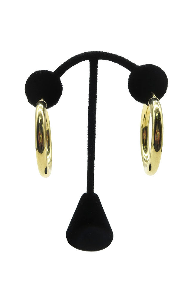 Gold Chunky Hoops Med.