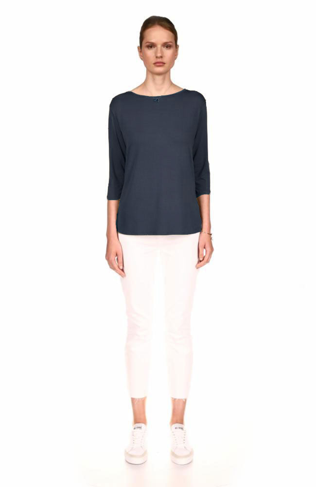 Soft Touch 3/4 Slv Boat Neck
