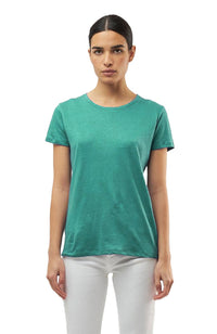 Stretch Linen Short Sleeve Crew