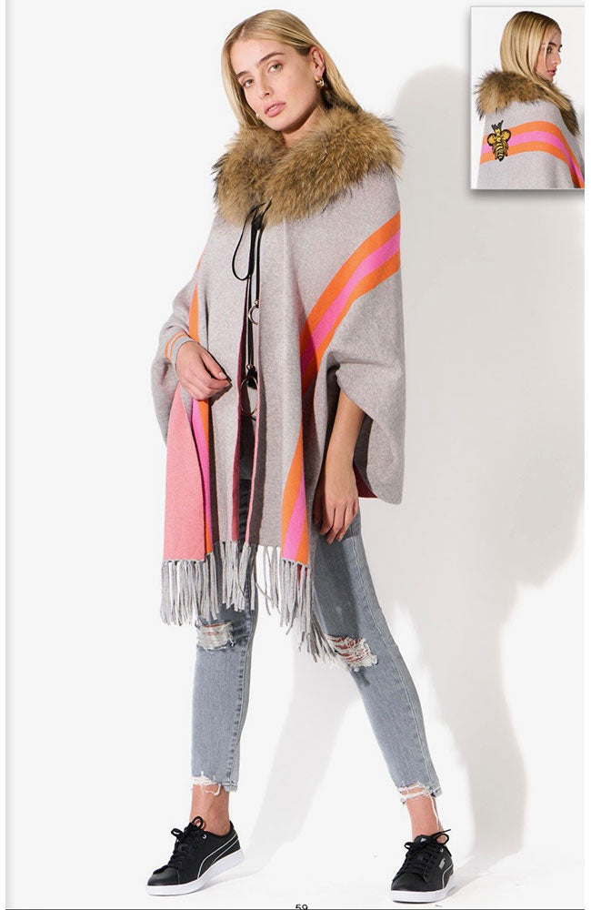 Bee Cape Neon Sport Stripe