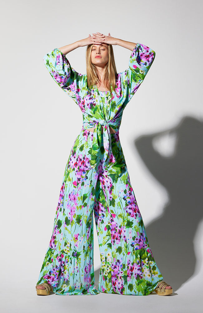 Violet Floral Bolero Shirt