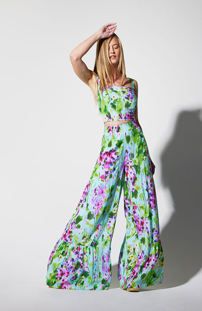 Violet Floral Palazzo Pant
