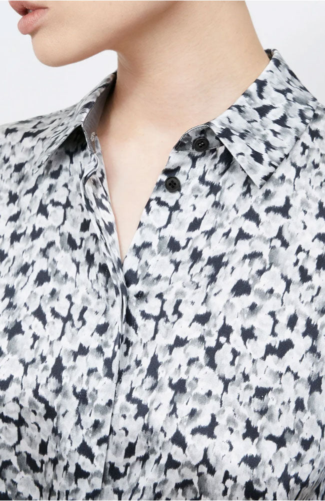 Scottie Blouse Silk Print