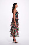 Tiered Skirt Tea Length Dress