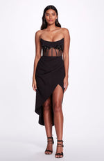 Strapless Cut Out Mini Dress