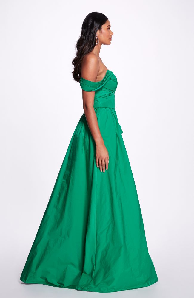 Off Shoulder Full Skirt Gown