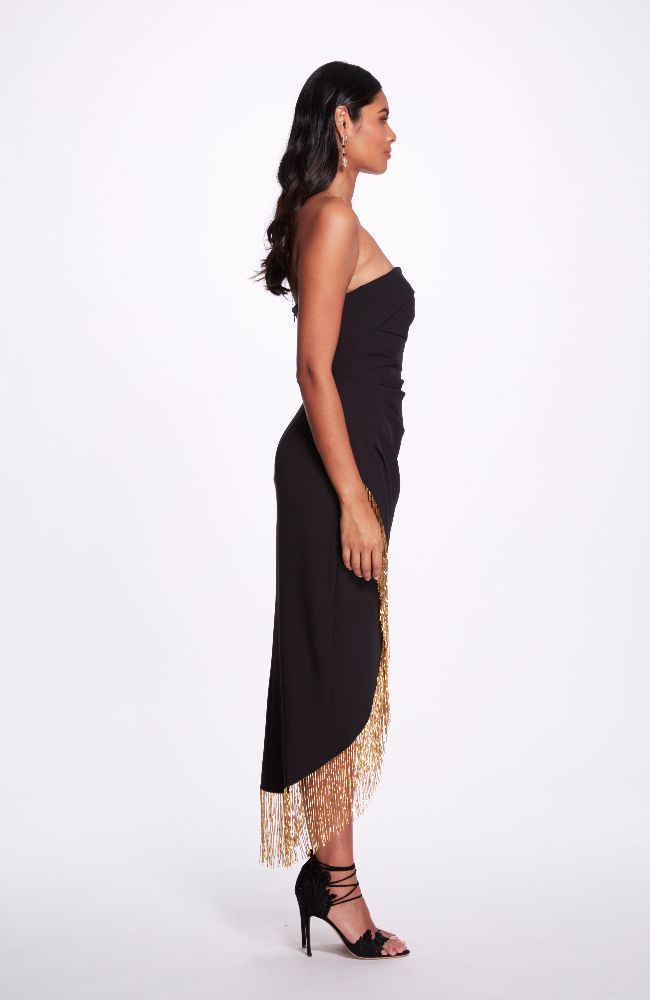 Strapless Wrap Cocktail Dress