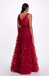 Plunging A-line Gown