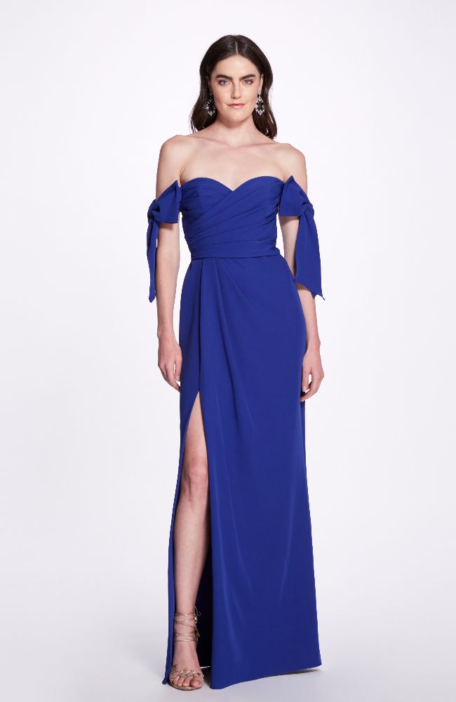 Off Shoulder Bow Sleeve Gown