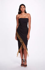 Strapless Wrap Cocktail Dress