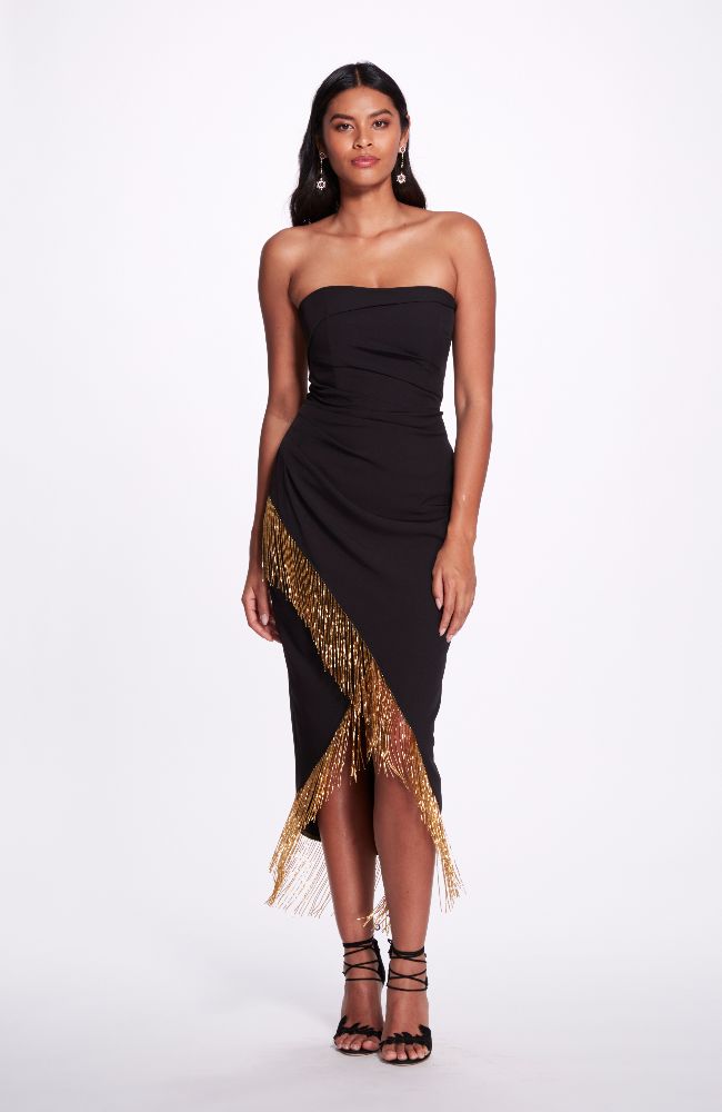 Strapless Wrap Cocktail Dress