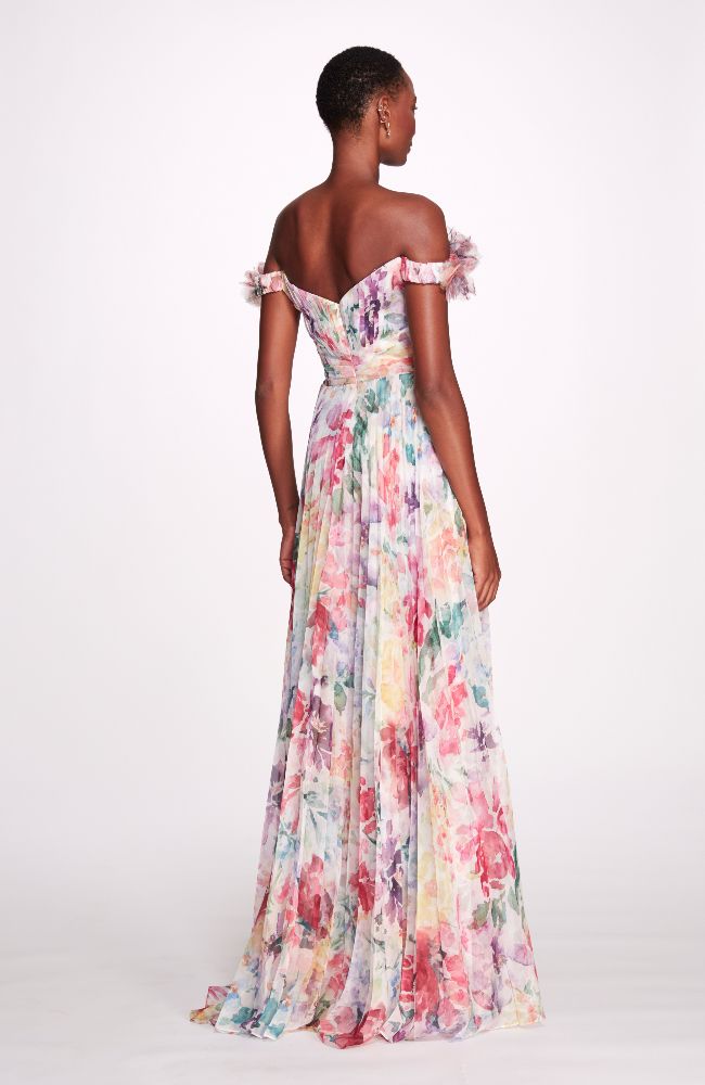 Aquarelle Floral Gown