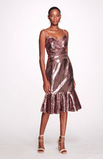 Majestic Magnolias Sequin Midi