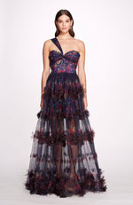 Watercolor Garland Print Gown