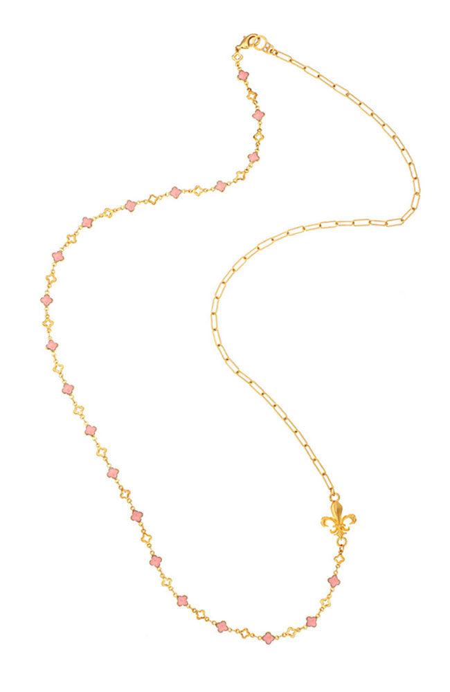 38" 24k Blush Quatrefoil Fleur
