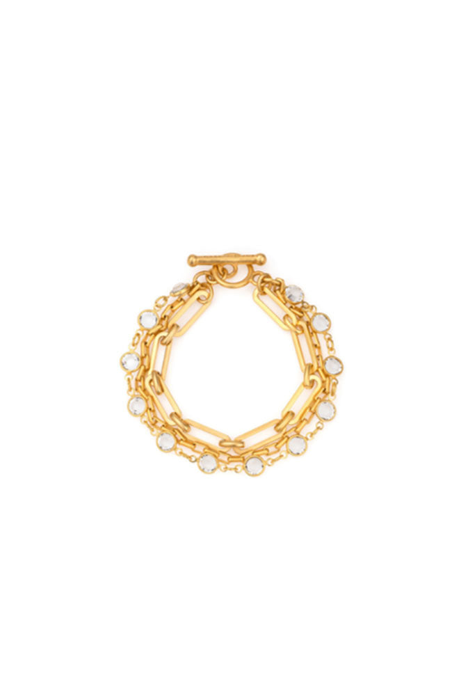 Triple Str Versailles Chain Medium 7.75" Bracelet