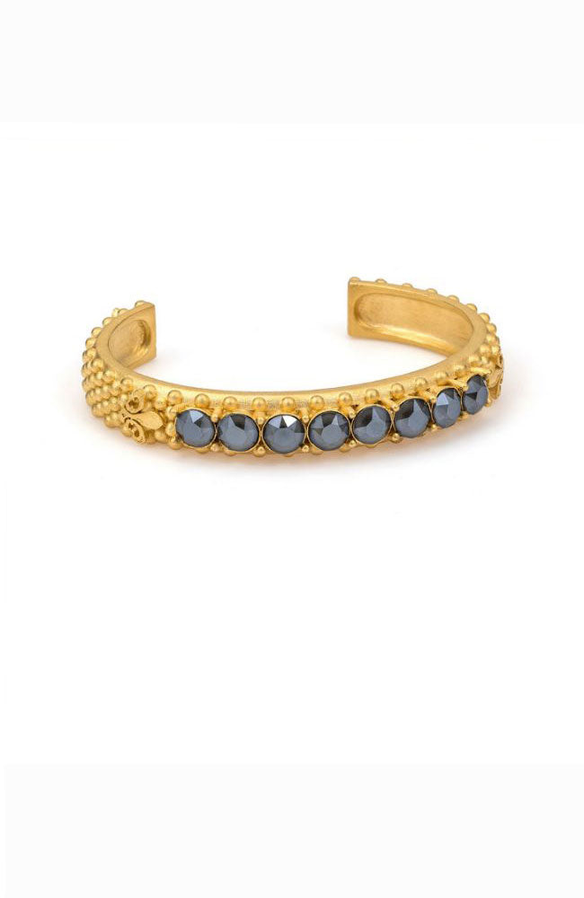 24k Clad Fleur De Lis Bangle