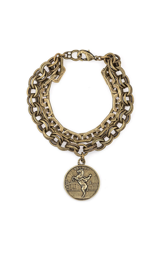 Double Strand Bracelet Saumur Medallion